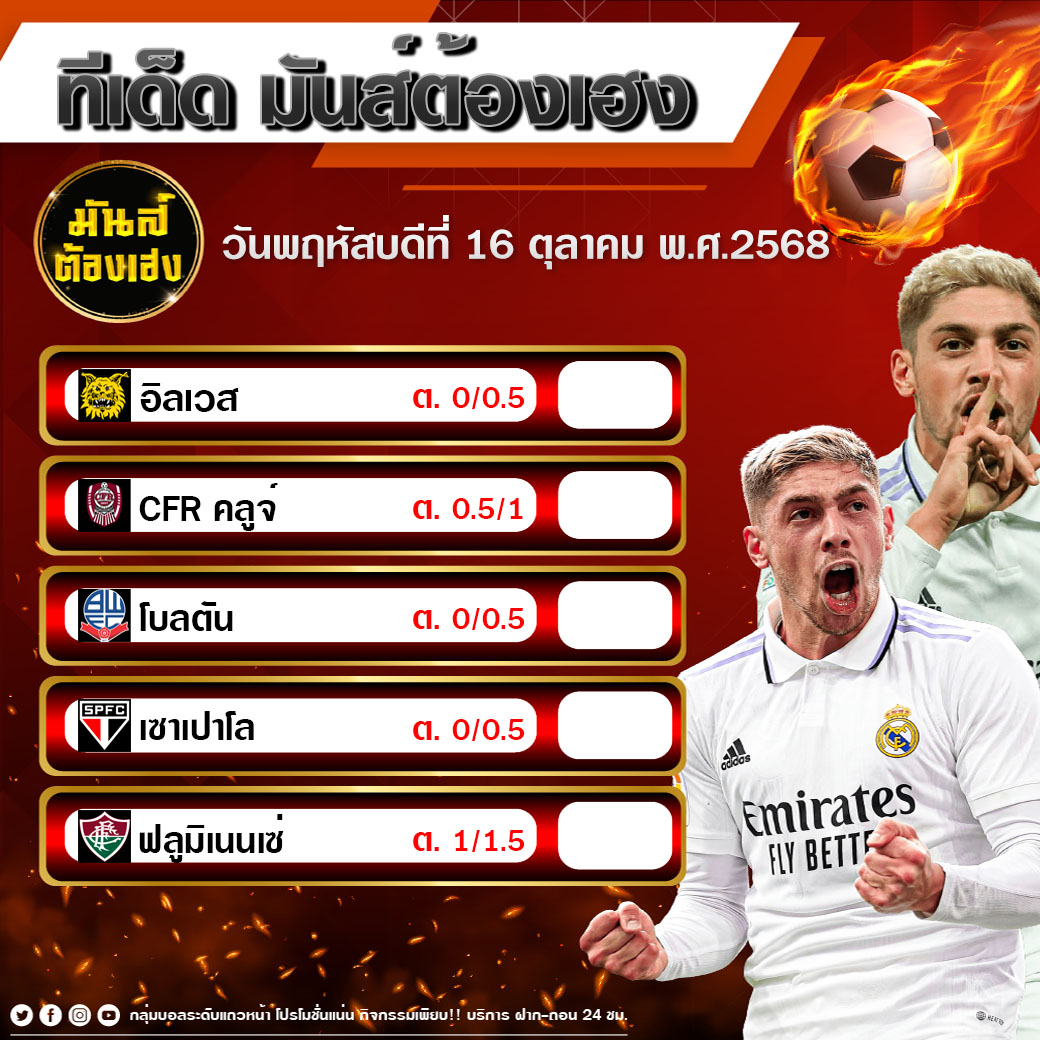 TDEDARENA : ทีเด็ดบอลวันนี้ ทีเด็ดบอลสุดแม่น